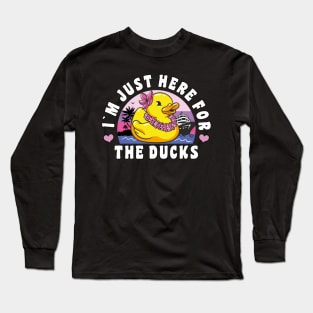 Funny Cruise Duck "I´m Just here For The Ducks" Cruise Vacation Duck Hunting Womens Long Sleeve T-Shirt